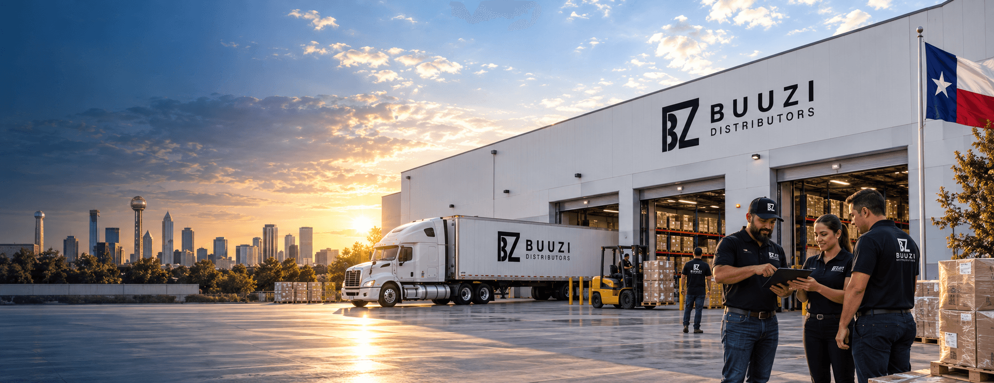 Buuzi Distribution Center, Logistics Team and Trucks